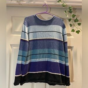 Emma James Men's Striped Sweater - Blue and Black